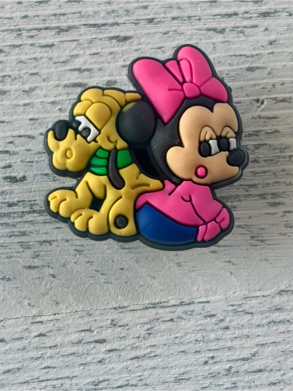 (5/$15) Mini & Pluto Inspired Crocs Shoe Charm - Unbranded